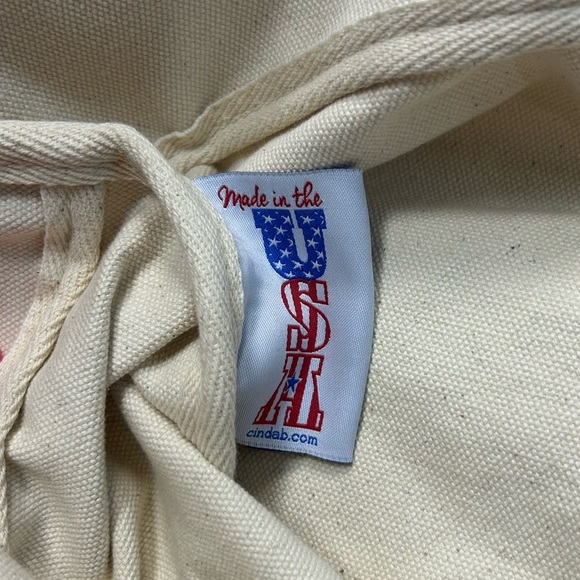 Cinda B Nautical Beige and Blue Anchor Tote Bag. Made in the USA. NWT! - Picture 9 of 10